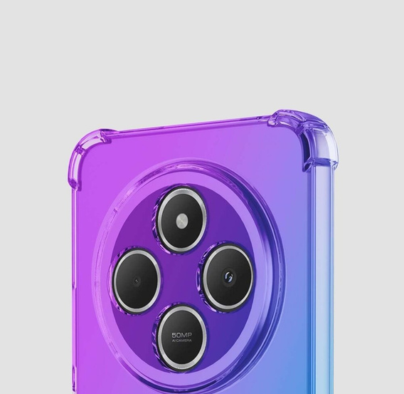 Pouzdro pro Xiaomi Redmi 14C / Xiaomi Poco C75, Gradient Dropproof, Fialová / modrá