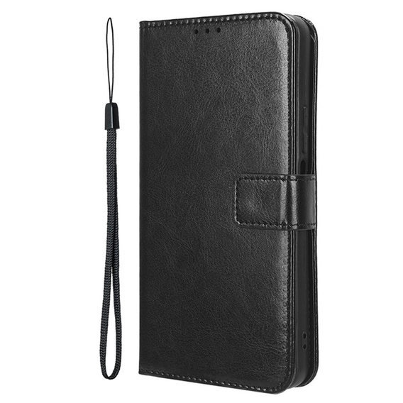 Klopové pouzdro pro Realme 14 Pro+ 5G, Crazy Horse Wallet, černé