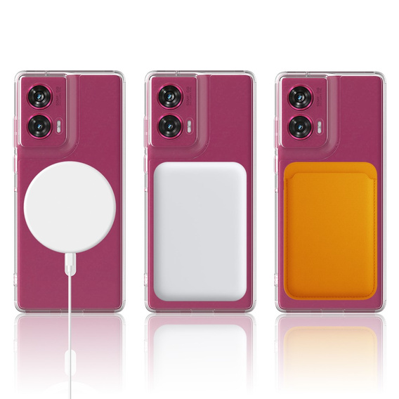 Pouzdro pro Motorola Edge 50 Fusion, Fusion Hybrid, pro MagSafe, průhledné