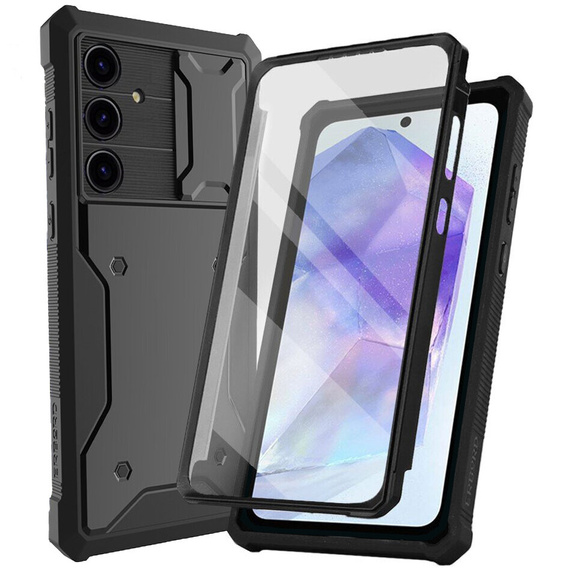 Pouzdro pro Samsung Galaxy A55, ERBORD Rugged Case, černé (dva rámečky)