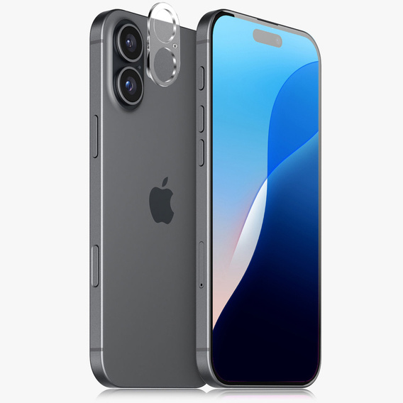 Tvrzené sklo na fotoaparát pro iPhone 16 / 16 Plus, průhledné