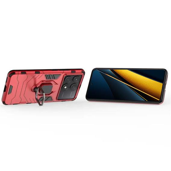Pouzdro pro Xiaomi Poco X6 Pro 5G, Kickstand Ring, černé