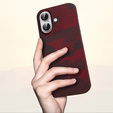 Pouzdro pro iPhone 16 Plus, Aramid Fiber MagSafe, červené