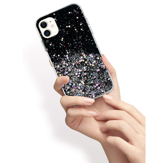 Pouzdro pro iPhone 11, Glittery, černé
