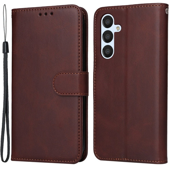 Klopové pouzdro pro Samsung Galaxy A34 5G, Leather Wallet, hnědé