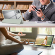 Pouzdro pro Lenovo Tab K11 Plus, Smartcase Hybrid, se slotem na stylus, šedé