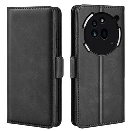 Klopové pouzdro pro Nothing Phone 3a Pro, Leather Wallet, černé