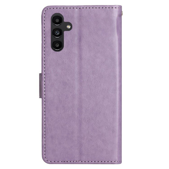 Klopové pouzdro pro Samsung Galaxy A55 5G, Wallet, Butterfly, fialové