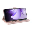 Flipové pouzdro pro Oppo Reno 13 Pro 5G, Crossbody Leather Wallet, růžové