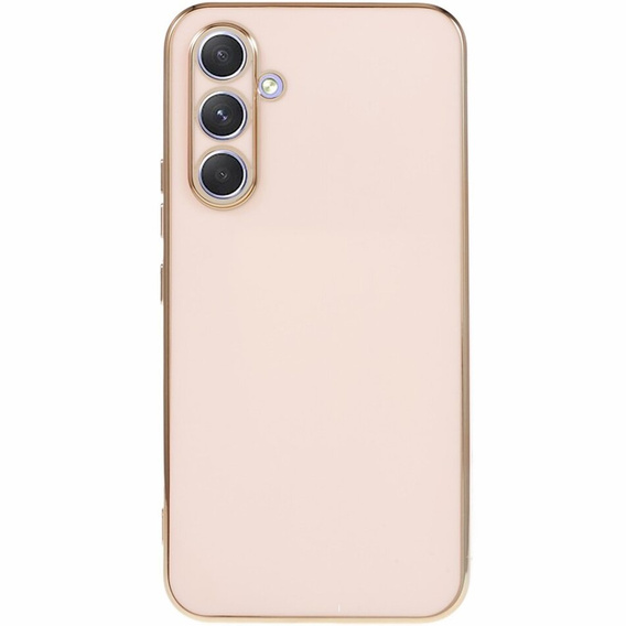 Pouzdro pro Samsung Galaxy A15, Glamour CamShield, růžová + 9H sklo