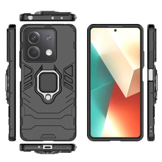 Pouzdro pro Xiaomi Redmi Note 13 5G, Kickstand Ring, černé