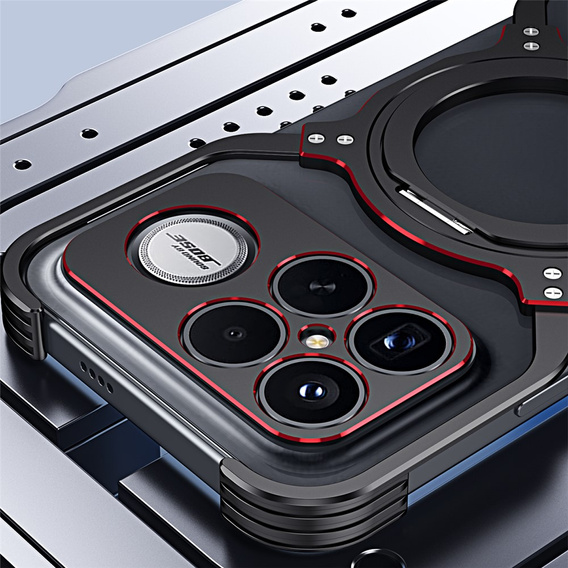 Metal Bumper pouzdro s magnetem a stojánkem pro Xiaomi Poco F8 Ultra