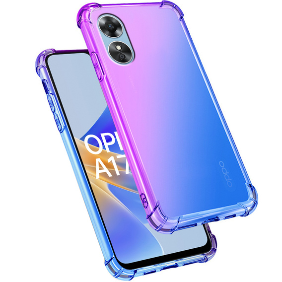 Pouzdro pro Oppo A17, Gradient Dropproof, Fialová / modrá
