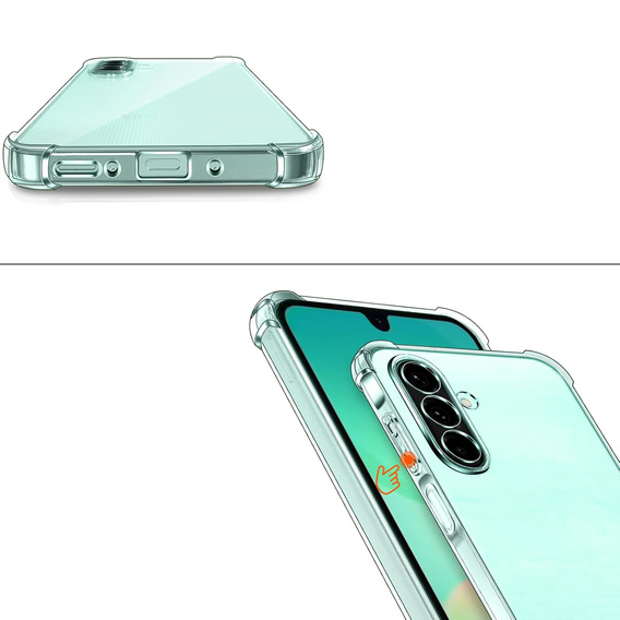 Pouzdro pro Samsung Galaxy A26, Erbord Dropproof, průhledné + sklo