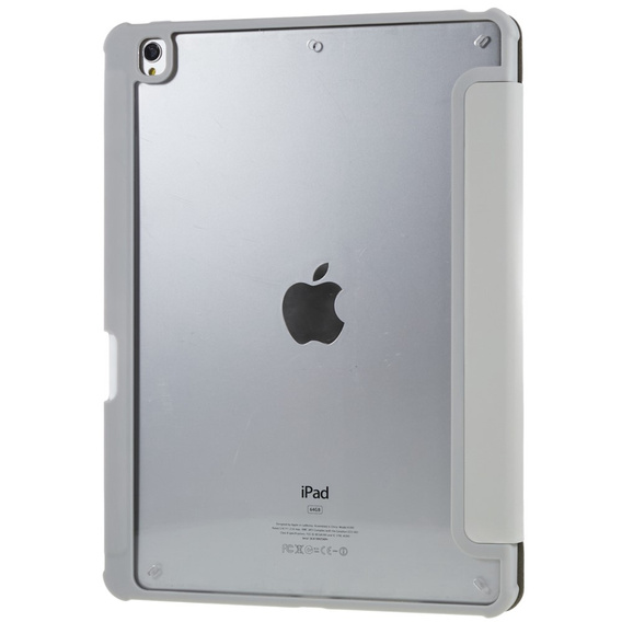 Pouzdro pro iPad 10.2 2021 / 2020 / 2019, Smartcase Hybrid, se slotem na stylus, šedé