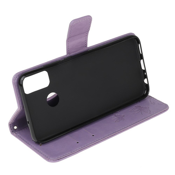 Klopové pouzdro pro Motorola Moto G50, Butterfly, fialové