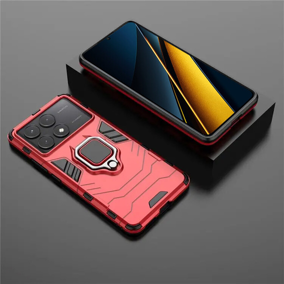Pouzdro pro Xiaomi Poco X6 Pro 5G, Kickstand Ring, černé