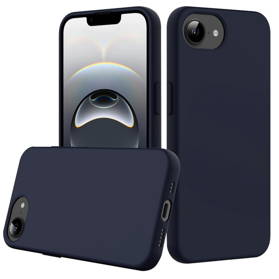 Pouzdro pro iPhone 16e, Silicone MagSafe, tmavě modrá