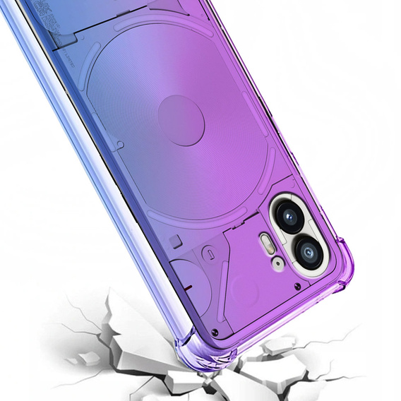Pouzdro pro Nothing Phone 2 5G, Gradient Dropproof, Fialová / modrá