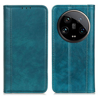 Pouzdro pro Xiaomi 14 Ultra, Wallet Litchi Leather, zelené