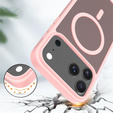 Matné pouzdro pro iPhone 17 Pro Max, pro MagSafe, průsvitné růžové