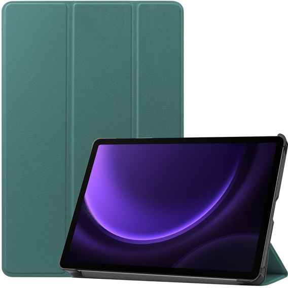 Pouzdro pro Samsung Galaxy Tab S9 FE, trojité, zelené