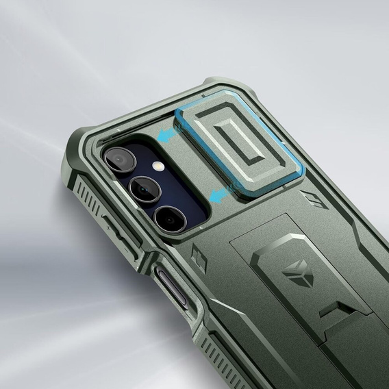 Pancéřové pouzdro pro Samsung Galaxy A15, Dexnor Full Body (Two Frames), zelené