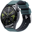 ERBORD Univerzální silikonový řemínek 22mm, Dual Color, černý / černá přezka