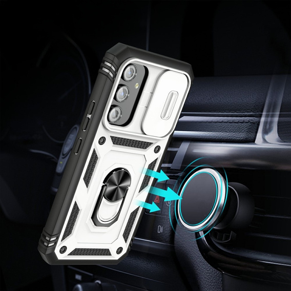 Pouzdro pro Samsung Galaxy A54 5G, CamShield Slide, bílé / černé