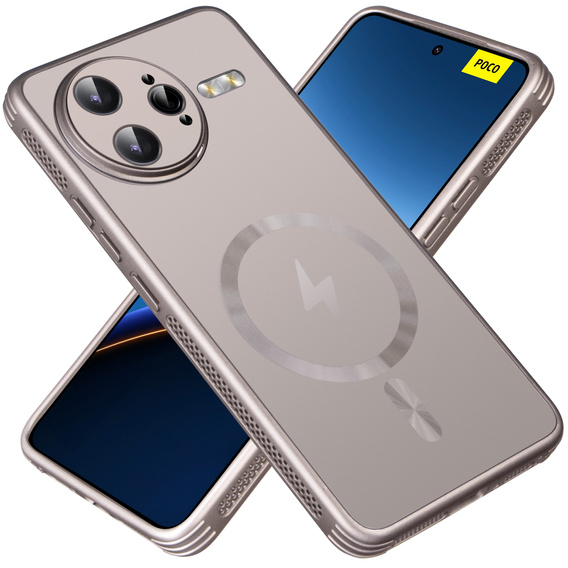 Pouzdro pro Xiaomi Poco F7 Ultra, MagSafe, stříbrné,