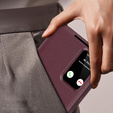 Flipové pouzdro pro Samsung Galaxy S25, Smart View Wallet, kaštanové