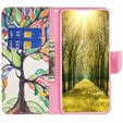 Klopové pouzdro pro Samsung Galaxy A55 5G, Wallet, Tree of life, bílé