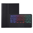 Pouzdro s podsvícenou bluetooth touchpad klávesnicí pro iPad 10.9" 2022 (10 gen.), černé