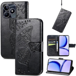 Klopové pouzdro pro Realme Note 50, Butterfly, černé