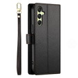 Klopové pouzdro pro Samsung Galaxy A36 5G, Wallet Zipper Pocket, černé