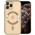 Pouzdro pro iPhone 11 Pro, Electro MagSafe, zlaté + sklo na displej