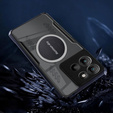 Pouzdro pro Motorola Moto G15 / Motorola Moto G15 Power, s magnetickou fólií, transparentní / černé