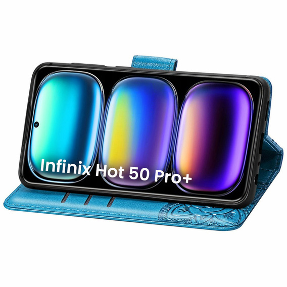 Klopové pouzdro pro Infinix Hot 50 Pro+ 4G, Butterfly, modré