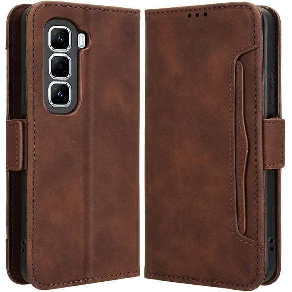 Klopové pouzdro pro Infinix Hot 50 Pro 4G, Card Slot, hnědé