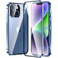Pouzdro pro iPhone 13, Magnetic Dual Glass, modré