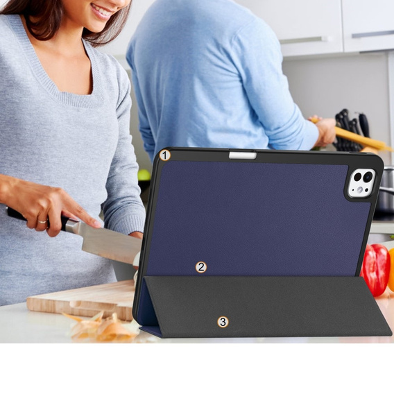 Pouzdro pro iPad Pro 11" 2024 (5 gen.), Smartcase s prostorem pro stylus, námořnicky modré