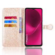 Flipové pouzdro pro T Phone 3 5G, Wallet Rhombus, zlaté