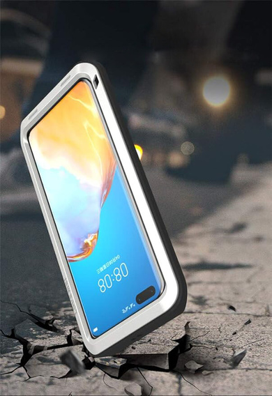 Pouzdro Love Mei pro Huawei P40 Pro, armored without glass, stříbrné