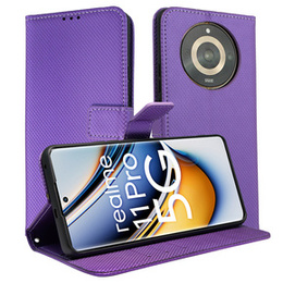 Klopové pouzdro pro Realme 11 Pro 5G / Pro+ 5G, Wallet Smart Magnet, fialové