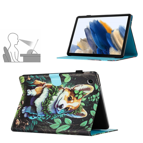 Pouzdro pro Lenovo Tab M10 Plus TB-X606F, s klopou, corgi dog