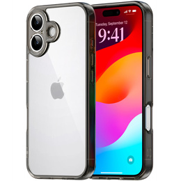 Pouzdro pro iPhone 17, s krytem fotoaparátu, průhledné s černými boky