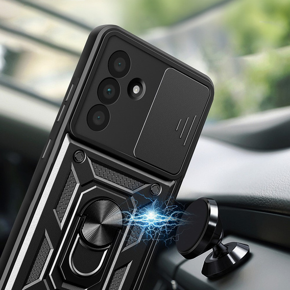 Pancéřové pouzdro pro Samsung Galaxy A26, CamShield Slide, černé + tvrzené sklo 9H