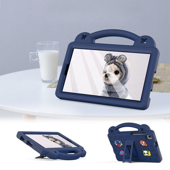 Dětské pouzdro pro Samsung Galaxy Tab A7 Lite 8.7 T220/T225, Cute Patterns, se stojánkem, námořnicky modré