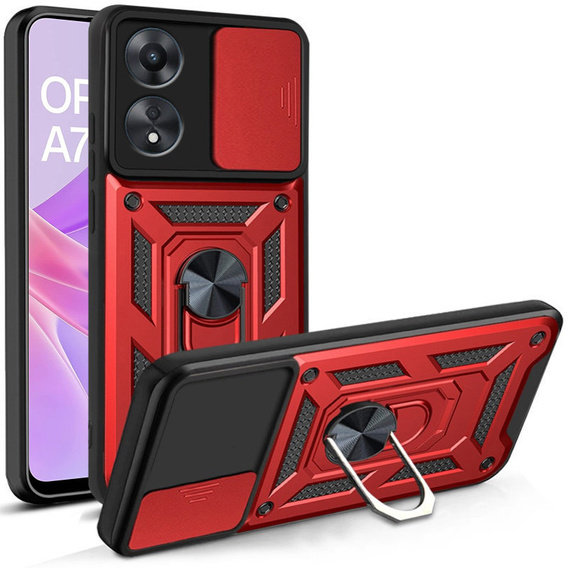 Pouzdro pro Oppo A78 5G, CamShield Slide, červené