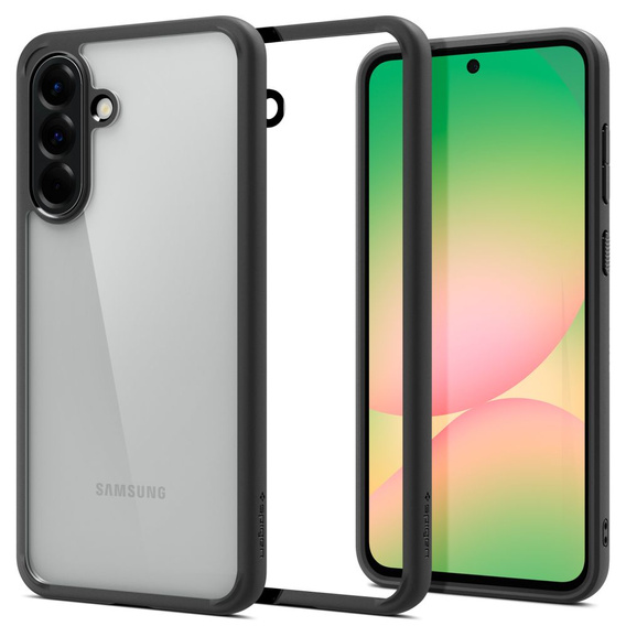 Pouzdro Spigen pro Samsung Galaxy A56 5G, Ultra Hybrid, černá / matná + 9H tvrzené sklo
